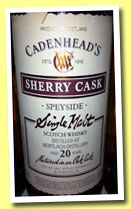 Mortlach 20 yo 1992/2012 (55.1%, Cadenhead, sherry cask, 234 bottles)